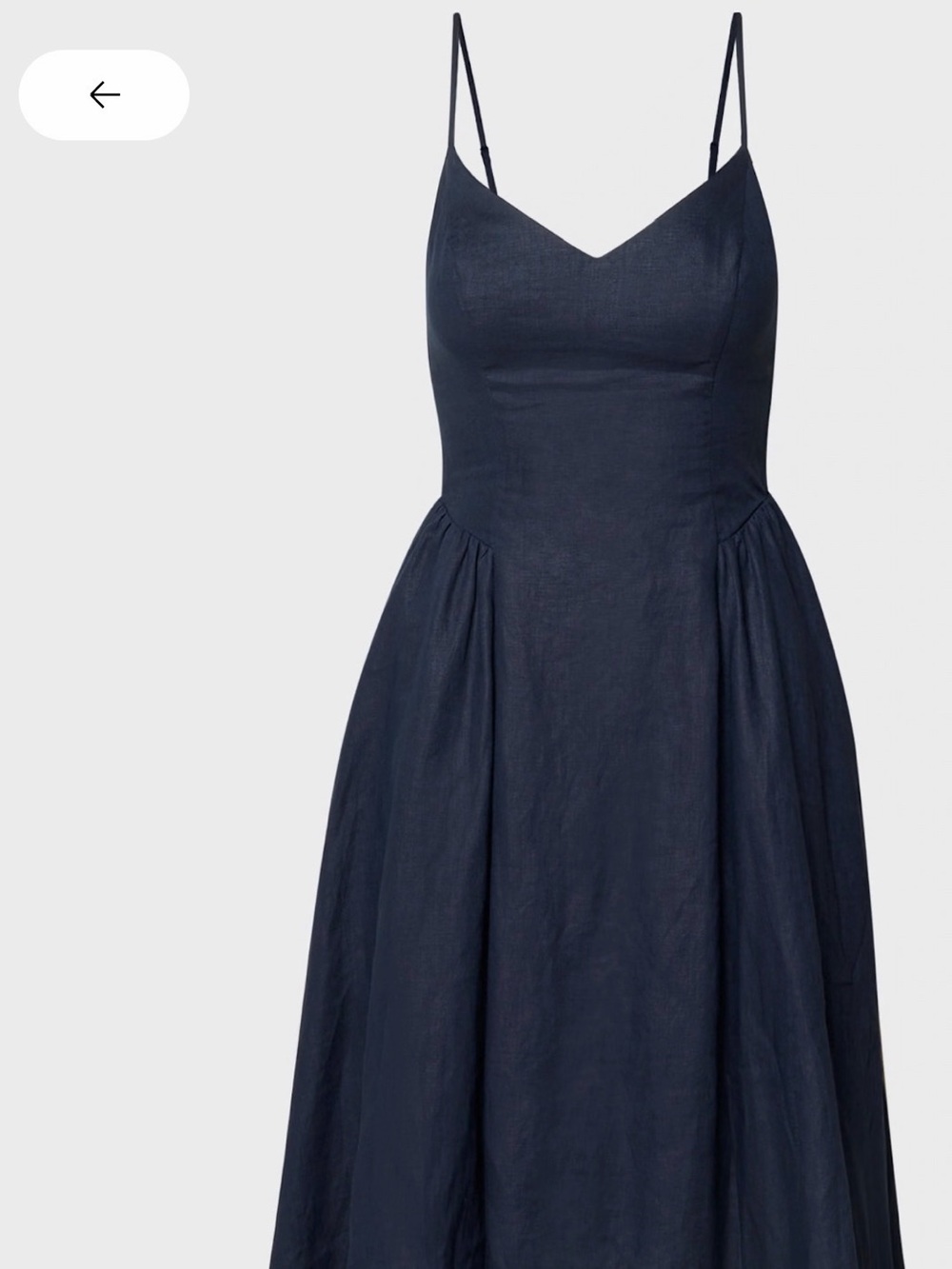 Aritzia Navy Spaghetti-Strap V-Neck Midi Dress
Never worn no tags